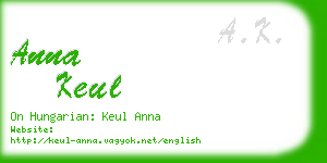 anna keul business card